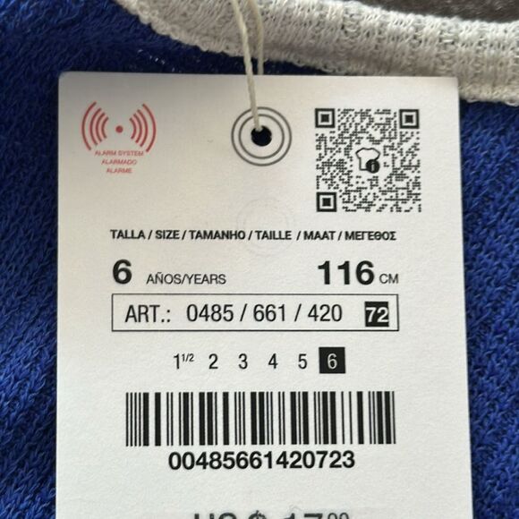 ZARA Kids | Bluish | EMBROIDERED PIPED KNIT BODYSUIT - Picture 6 of 8